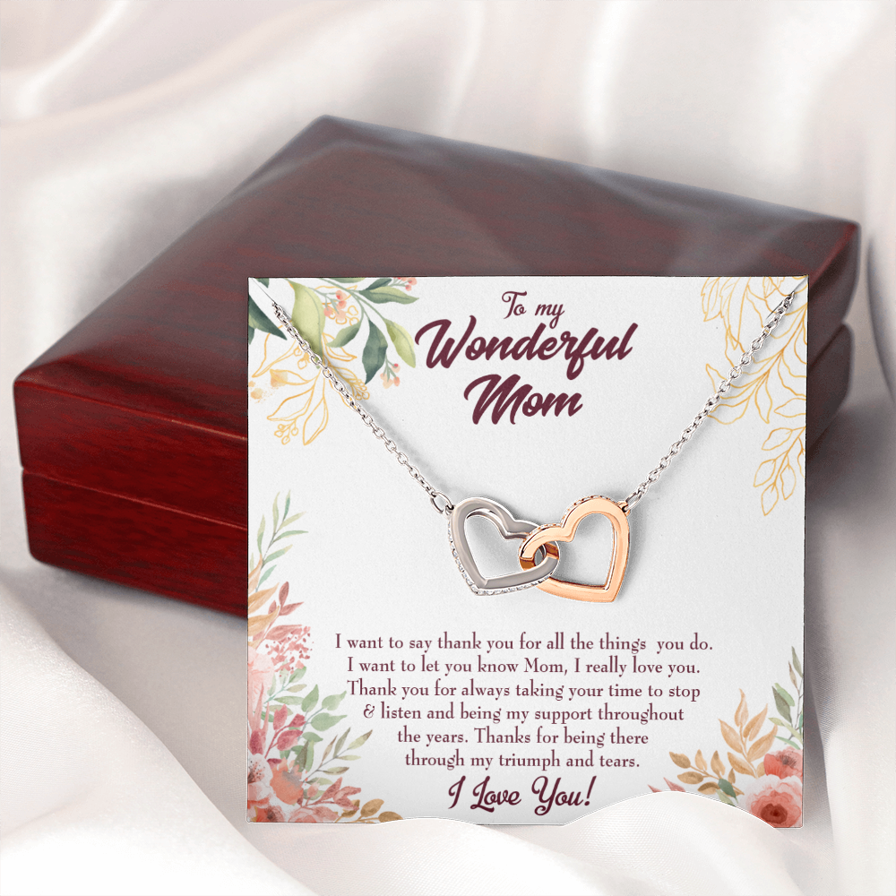 Mother Necklace All Support Inseparable Love Pendant Keepsake Card-Express Your Love Gifts