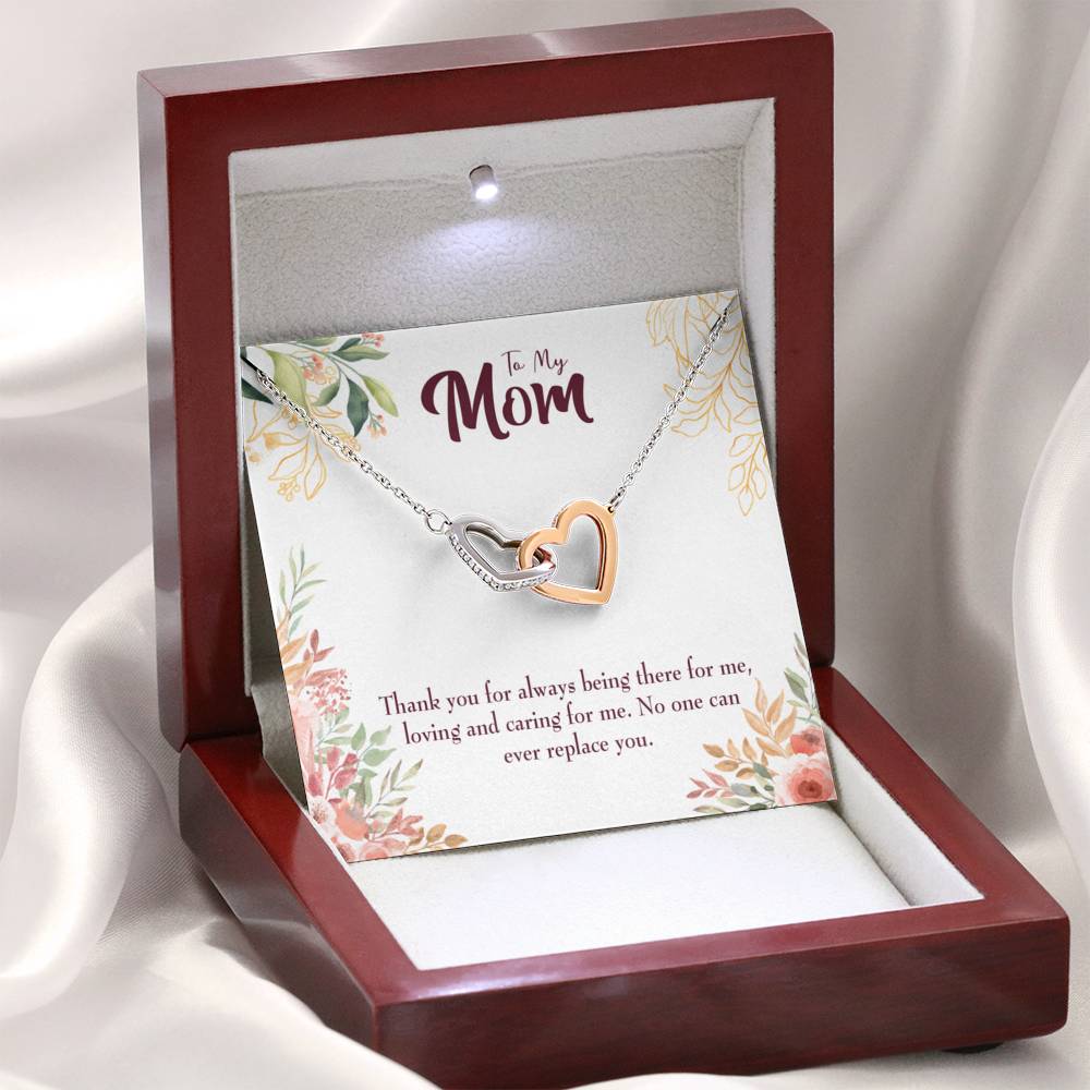 Irreplaceable Mom Inseparable Love Pendant 18k Rose Gold Finish 16” Mom Necklace-Express Your Love Gifts