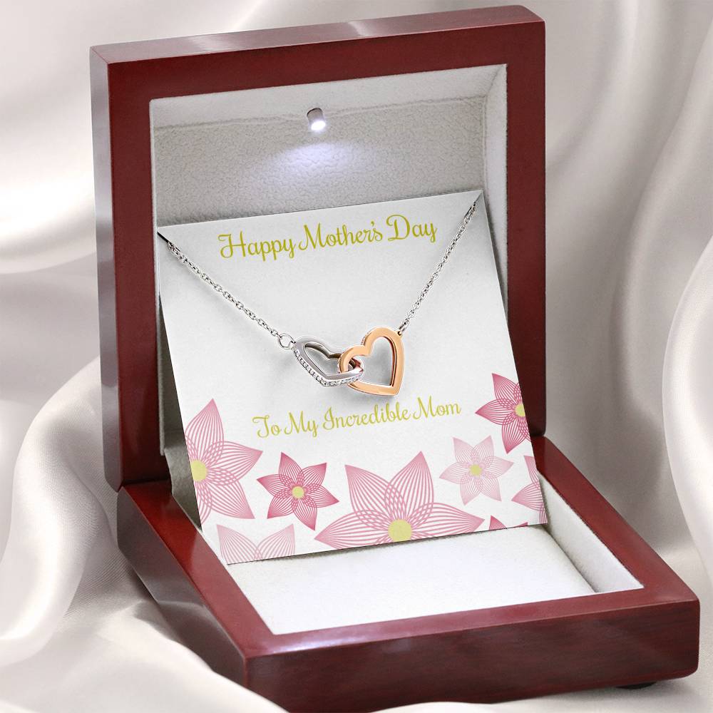 Mothers Day Gift Incredible Mom Inseparable Necklace Pendant 18k Rose Gold Finish 16”-Express Your Love Gifts