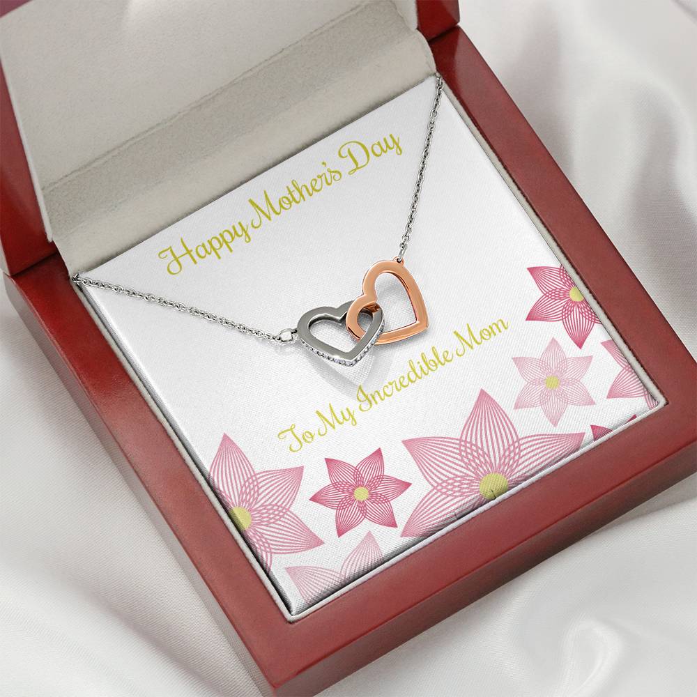 Mothers Day Gift Incredible Mom Inseparable Necklace Pendant 18k Rose Gold Finish 16”-Express Your Love Gifts