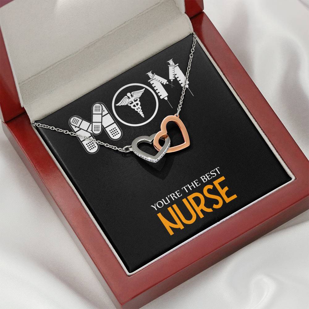 Mom Nurse Gift You Are The Best Inseparable Love Pendant 18k Rose Gold Finish 16” Mom Necklace-Express Your Love Gifts