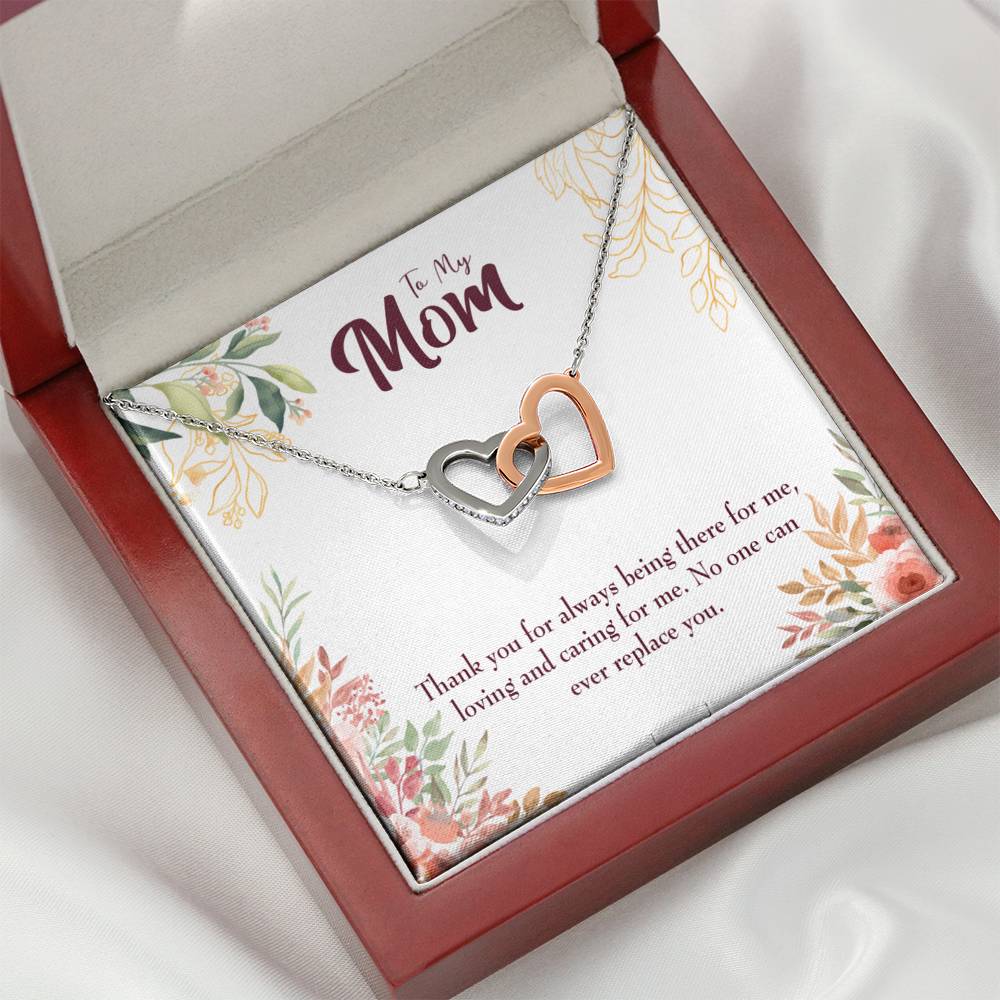 Irreplaceable Mom Inseparable Love Pendant 18k Rose Gold Finish 16” Mom Necklace-Express Your Love Gifts