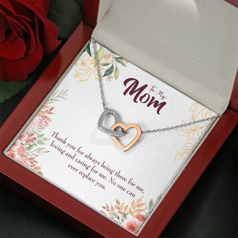 Irreplaceable Mom Inseparable Love Pendant 18k Rose Gold Finish 16” Mom Necklace-Express Your Love Gifts