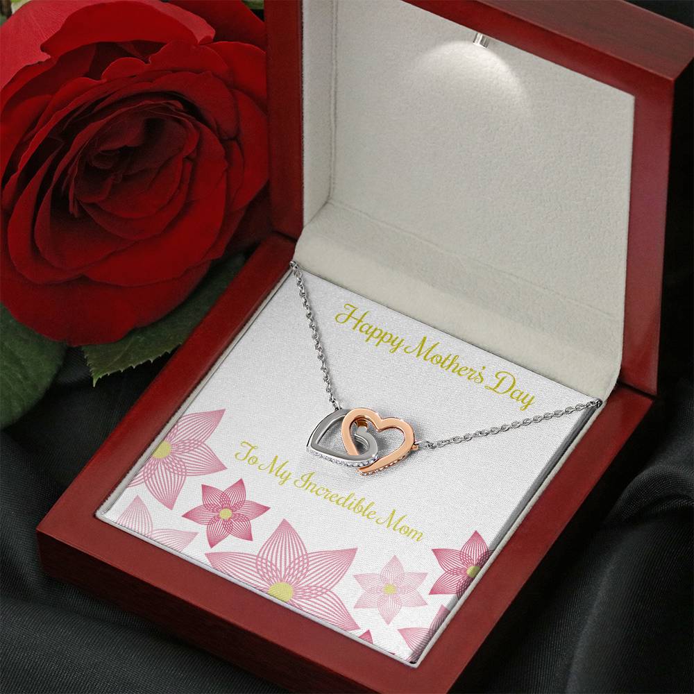 Mothers Day Gift Incredible Mom Inseparable Necklace Pendant 18k Rose Gold Finish 16”-Express Your Love Gifts
