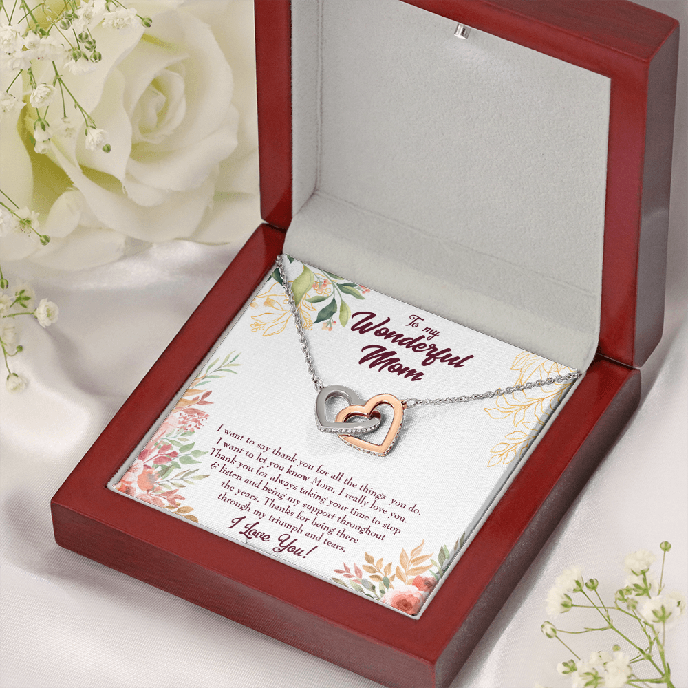 Mother Necklace All Support Inseparable Love Pendant Keepsake Card-Express Your Love Gifts