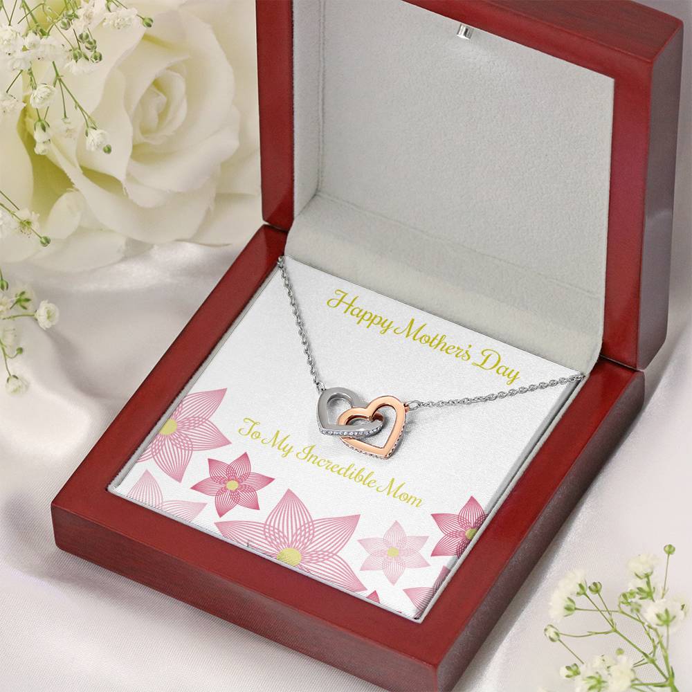 Mothers Day Gift Incredible Mom Inseparable Necklace Pendant 18k Rose Gold Finish 16”-Express Your Love Gifts