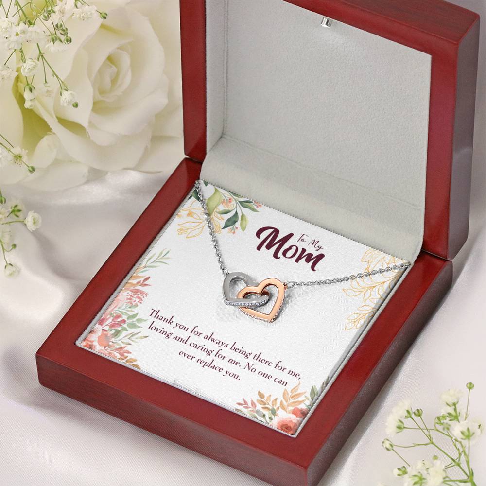 Irreplaceable Mom Inseparable Love Pendant 18k Rose Gold Finish 16” Mom Necklace-Express Your Love Gifts