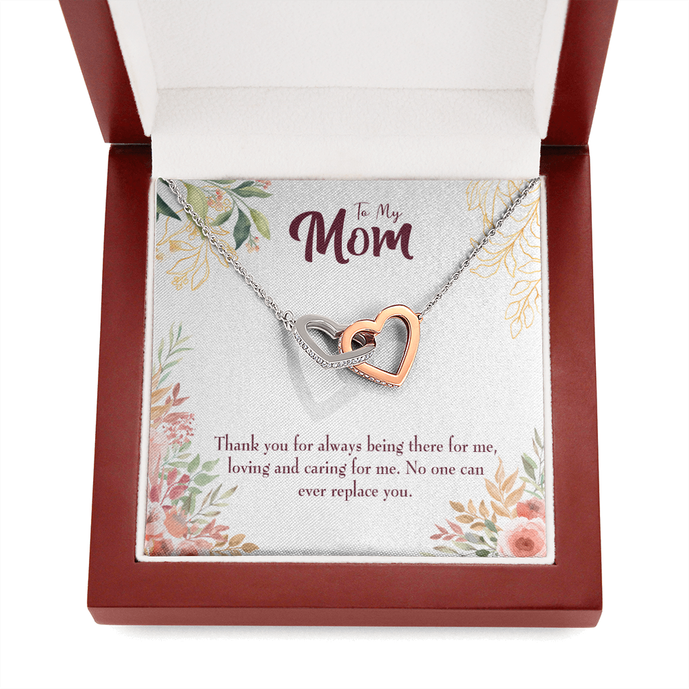 Irreplaceable Mom Inseparable Love Pendant 18k Rose Gold Finish 16” Mom Necklace-Express Your Love Gifts