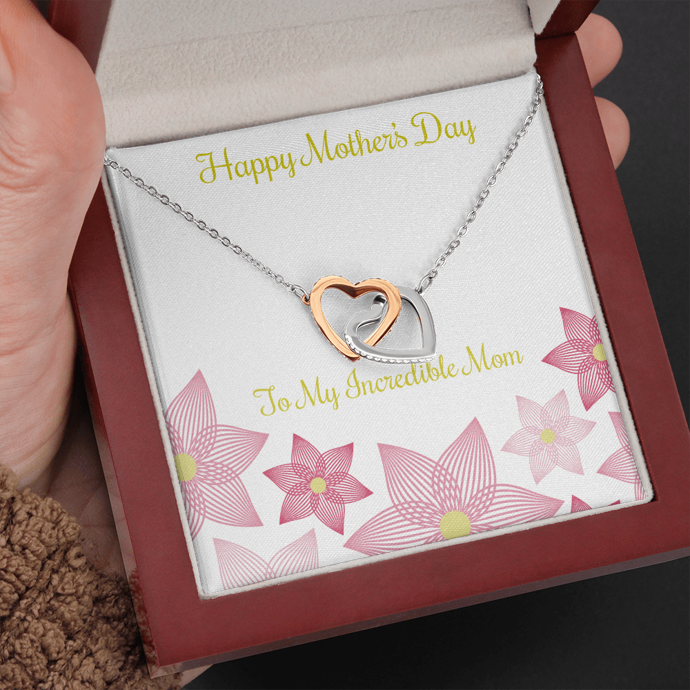 Mothers Day Gift Incredible Mom Inseparable Necklace Pendant 18k Rose Gold Finish 16”-Express Your Love Gifts