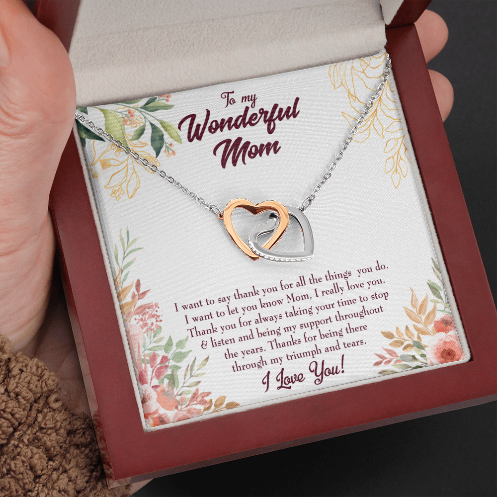 Mother Necklace All Support Inseparable Love Pendant Keepsake Card-Express Your Love Gifts