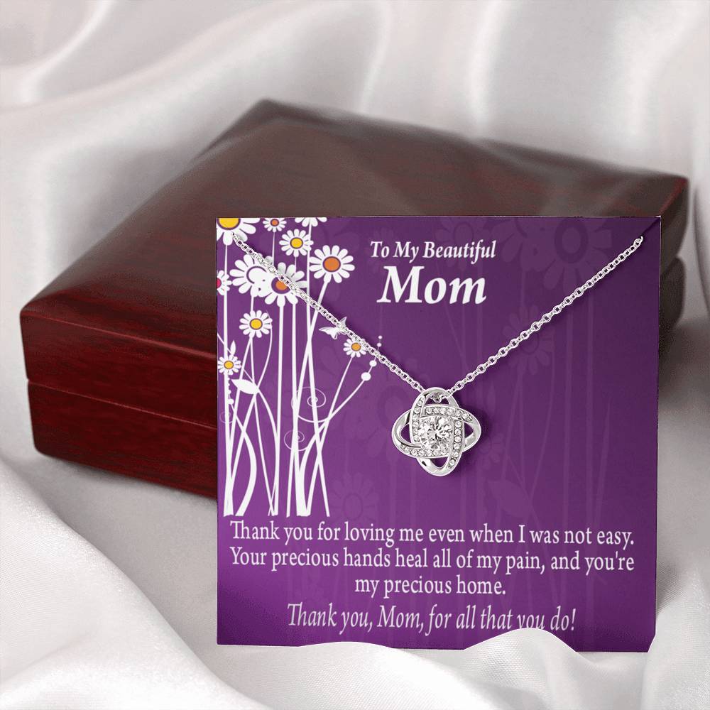 To Mom Thank You Love Knot Message Card From Son Daughter Gift Anniversary Birthday Graduation-Express Your Love Gifts