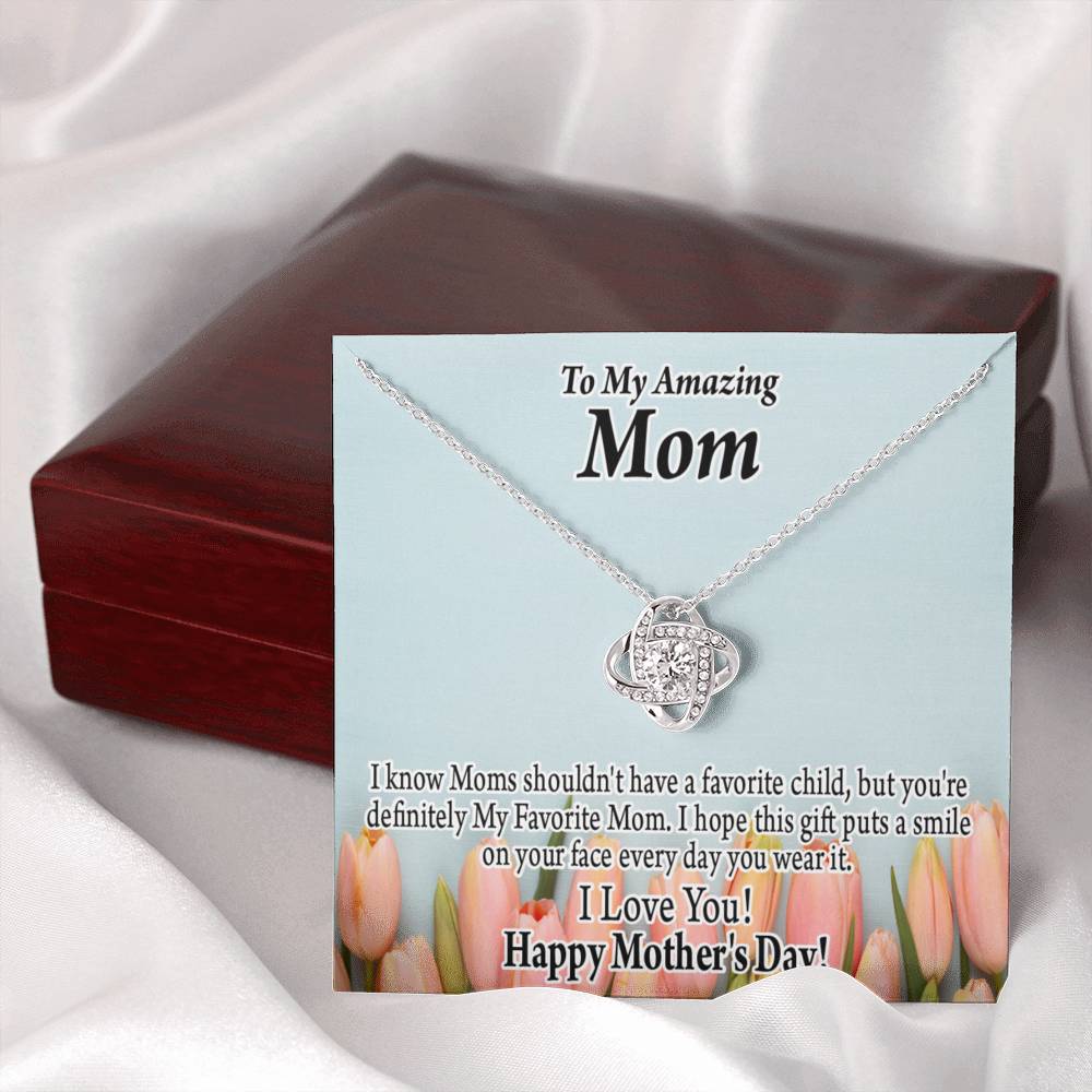 To Mom My Favorite Love Knot Message Card From Son Daughter Gift Anniversary Birthday Graduation Mothers Day-Express Your Love Gifts