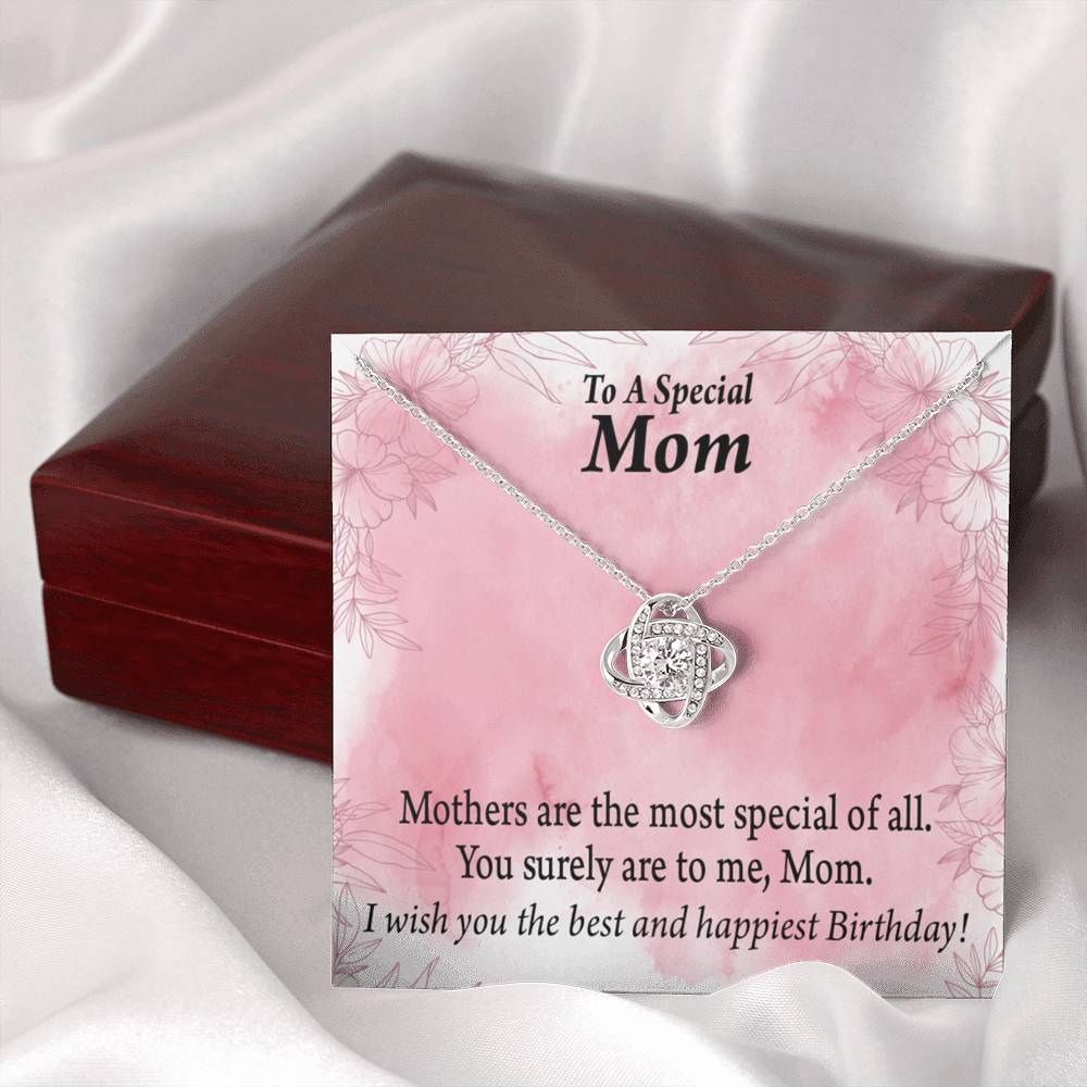 To Mom Special Birthday Love Knot Message Card From Son Daughter Gift Anniversary Birthday Graduation-Express Your Love Gifts