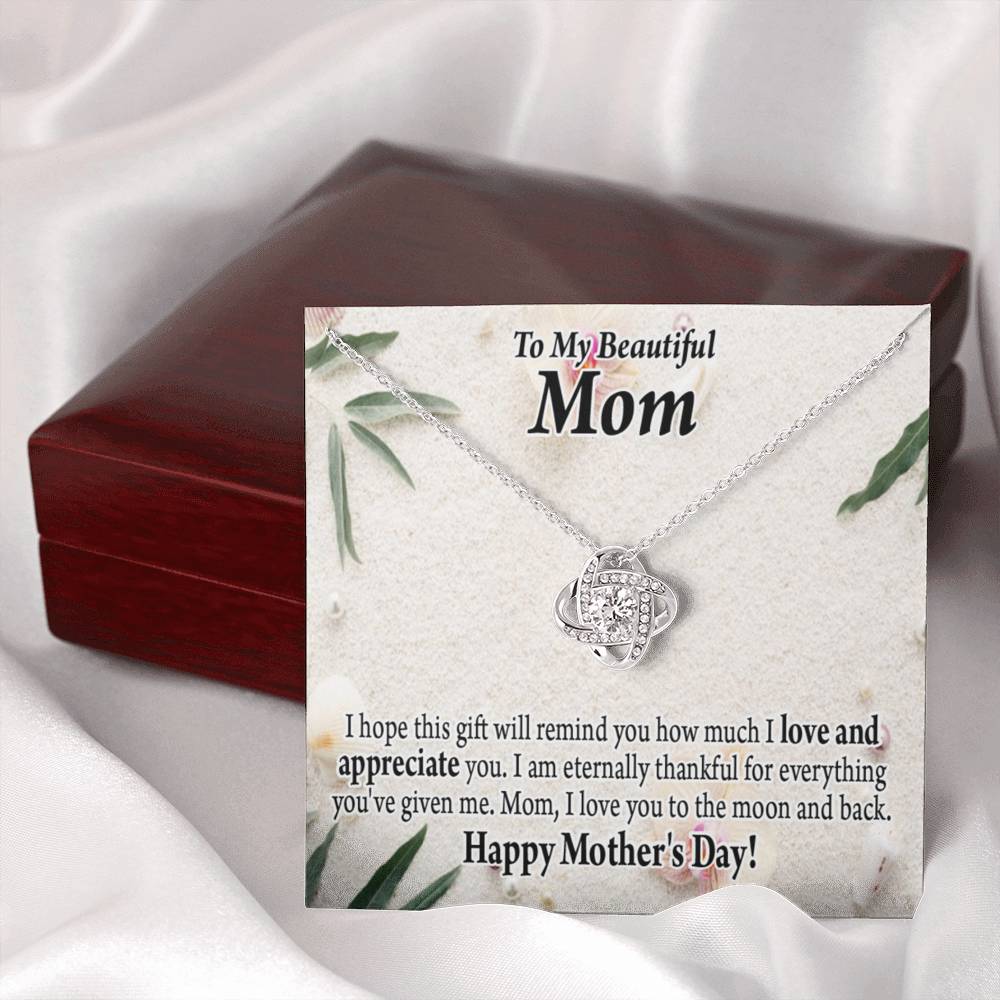 To Mom Mother Bonus Mom Grandmom Showing You How Much I Love You Love Knot Message Card From Son Daughter Gift Anniversary Birthday Graduation Mothers Day-Express Your Love Gifts