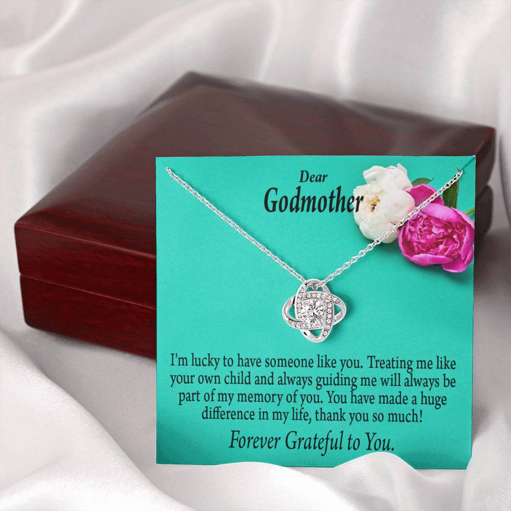 Godmother Necklace Not Everyone Has You Love Knot Message Card From Son Daughter Gift Anniversary Birthday Graduation-Express Your Love Gifts