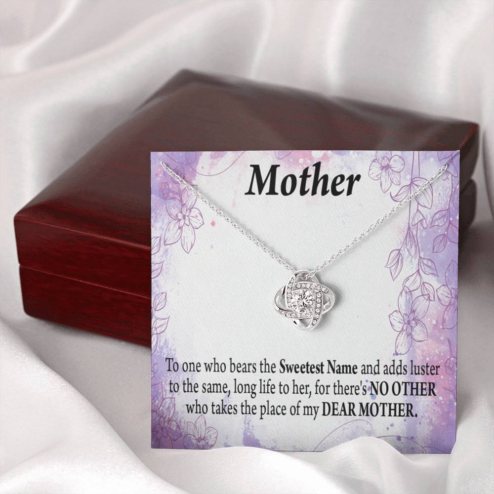 Mother Is The Sweetest Name Love Knot Message Card From Son Daughter Gift Anniversary Birthday Graduation Mothers Day-Express Your Love Gifts