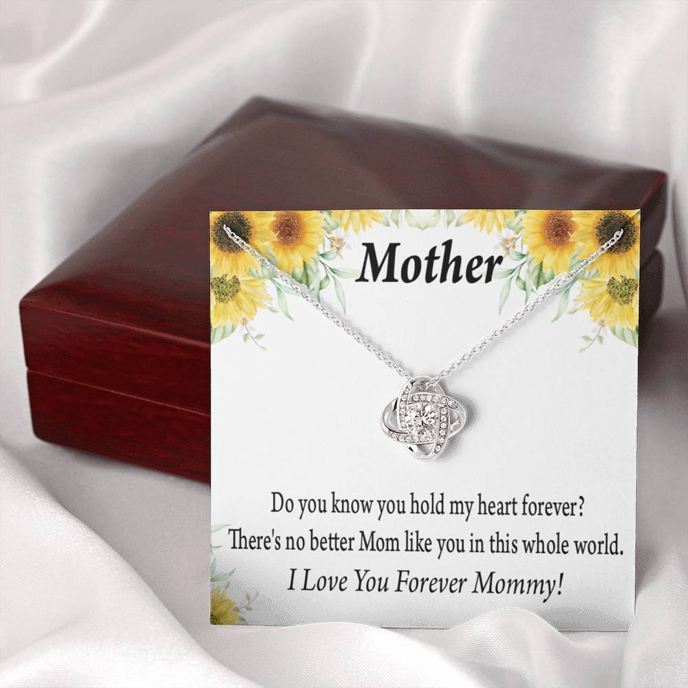 To Mom You Hold My Heart Love Knot Message Card From Son Daughter Gift Anniversary Birthday Graduation-Express Your Love Gifts