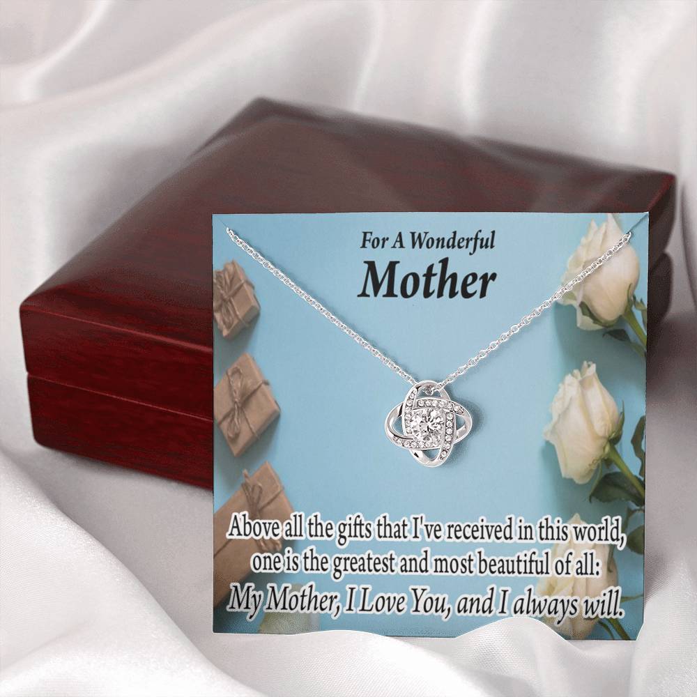 Mother Greatest Gift Love Knot Message Card From Son Daughter Gift Anniversary Birthday Graduation Mothers Day-Express Your Love Gifts