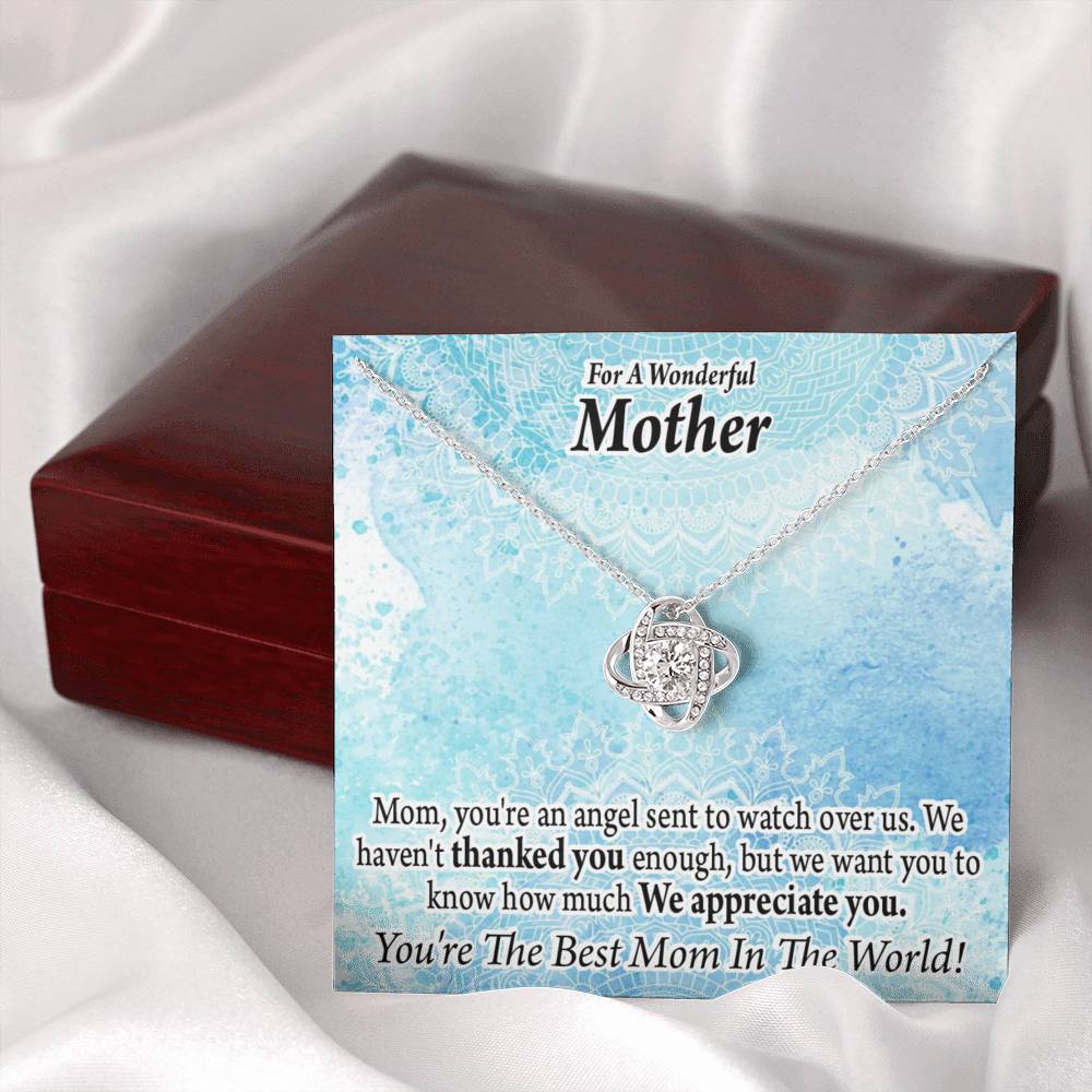 To Mom You'Re An Angel Love Knot Message Card From Son Daughter Gift Anniversary Birthday Graduation Mothers Day-Express Your Love Gifts