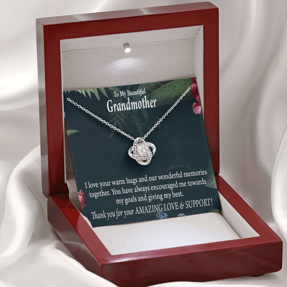 Grandmother Necklace Mothers Day From Grandson Love Knot Message Card-Express Your Love Gifts