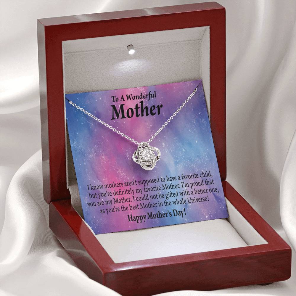 Best Mom In The Universe Happy Mother'S Day! Love Knot Message Card From Son Daughter Gift Anniversary Birthday Graduation Mothers Day-Express Your Love Gifts