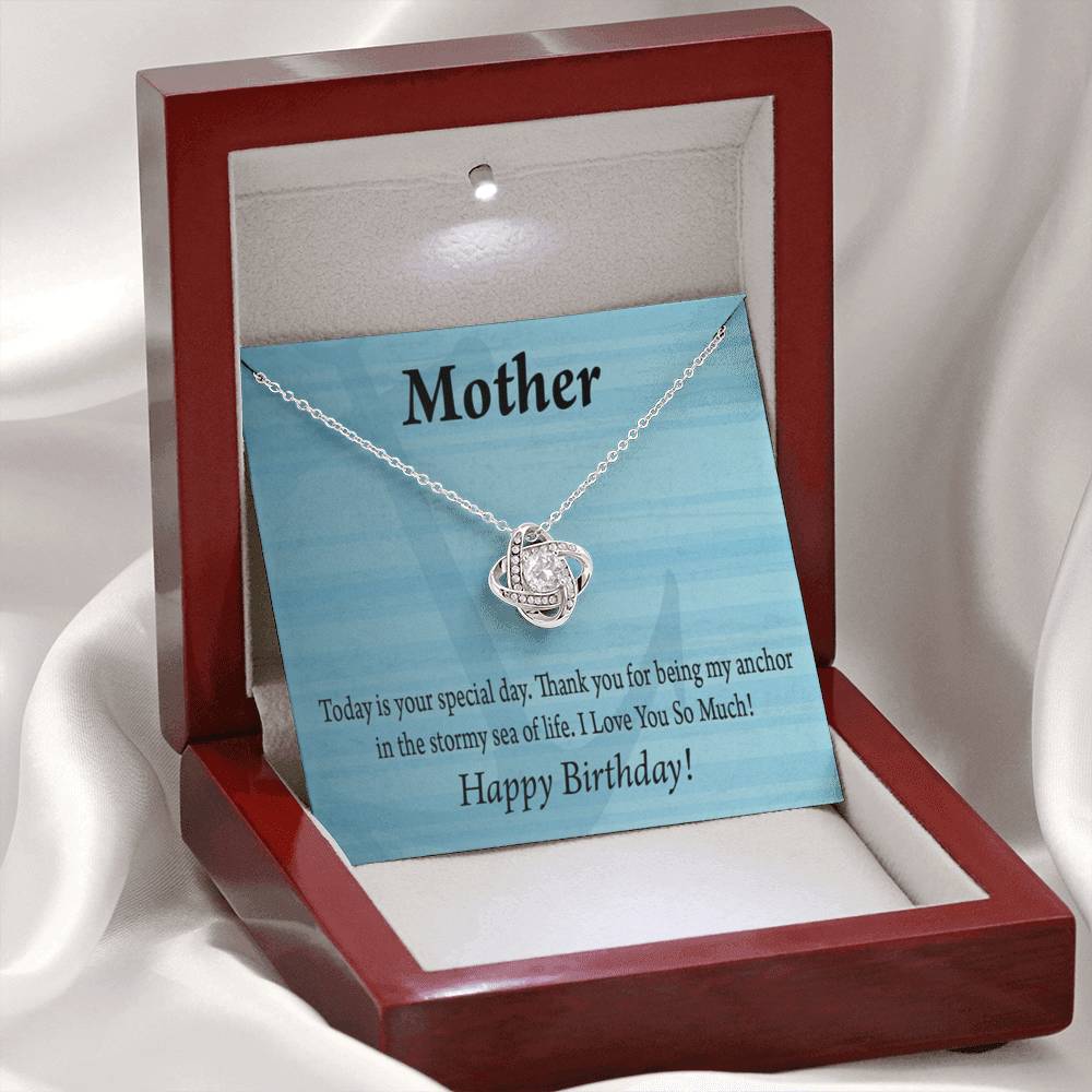 Happy Birthday Mom My Anchor Love Knot Message Card From Son Daughter Gift Anniversary Birthday Graduation-Express Your Love Gifts