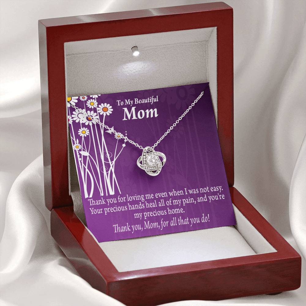To Mom Thank You Love Knot Message Card From Son Daughter Gift Anniversary Birthday Graduation-Express Your Love Gifts