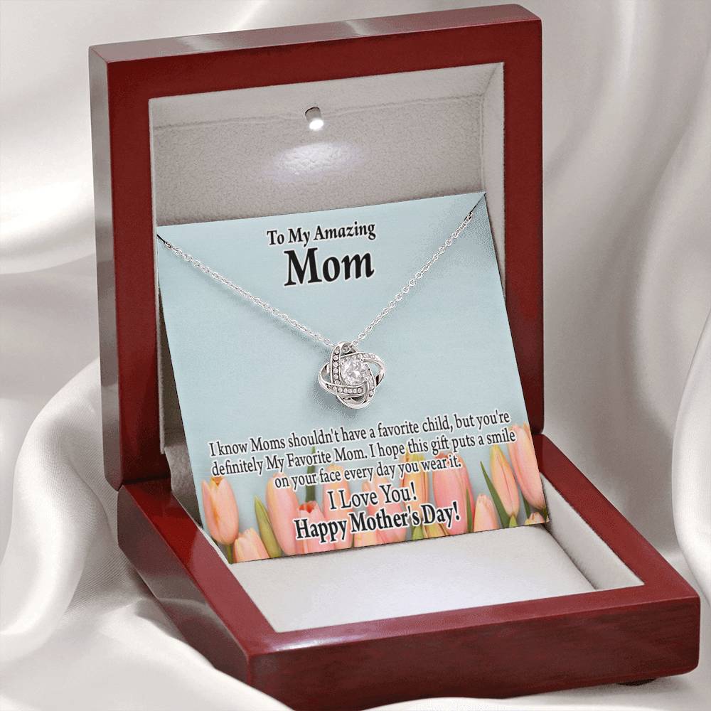 To Mom My Favorite Love Knot Message Card From Son Daughter Gift Anniversary Birthday Graduation Mothers Day-Express Your Love Gifts