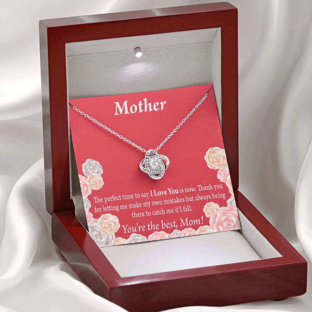 Mother Perfect Time Love Knot Message Card From Son Daughter Gift Anniversary Birthday Graduation Mothers Day-Express Your Love Gifts