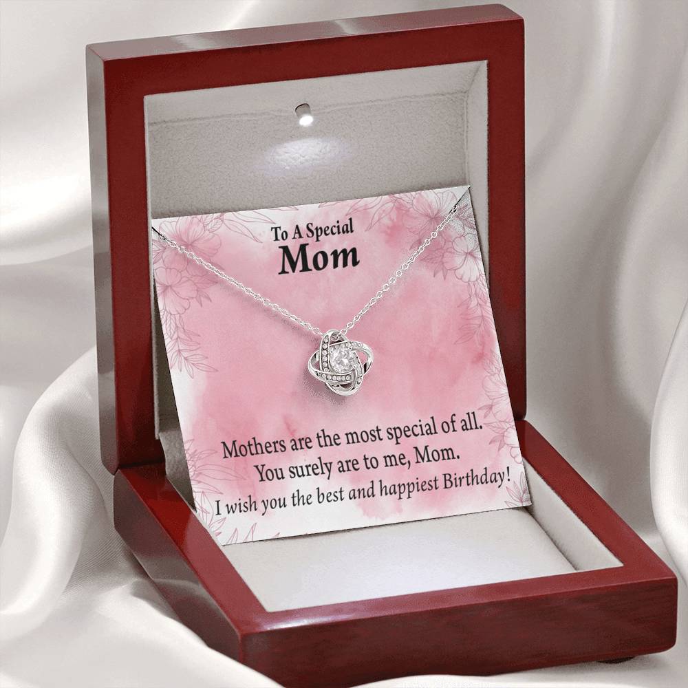 To Mom Special Birthday Love Knot Message Card From Son Daughter Gift Anniversary Birthday Graduation-Express Your Love Gifts