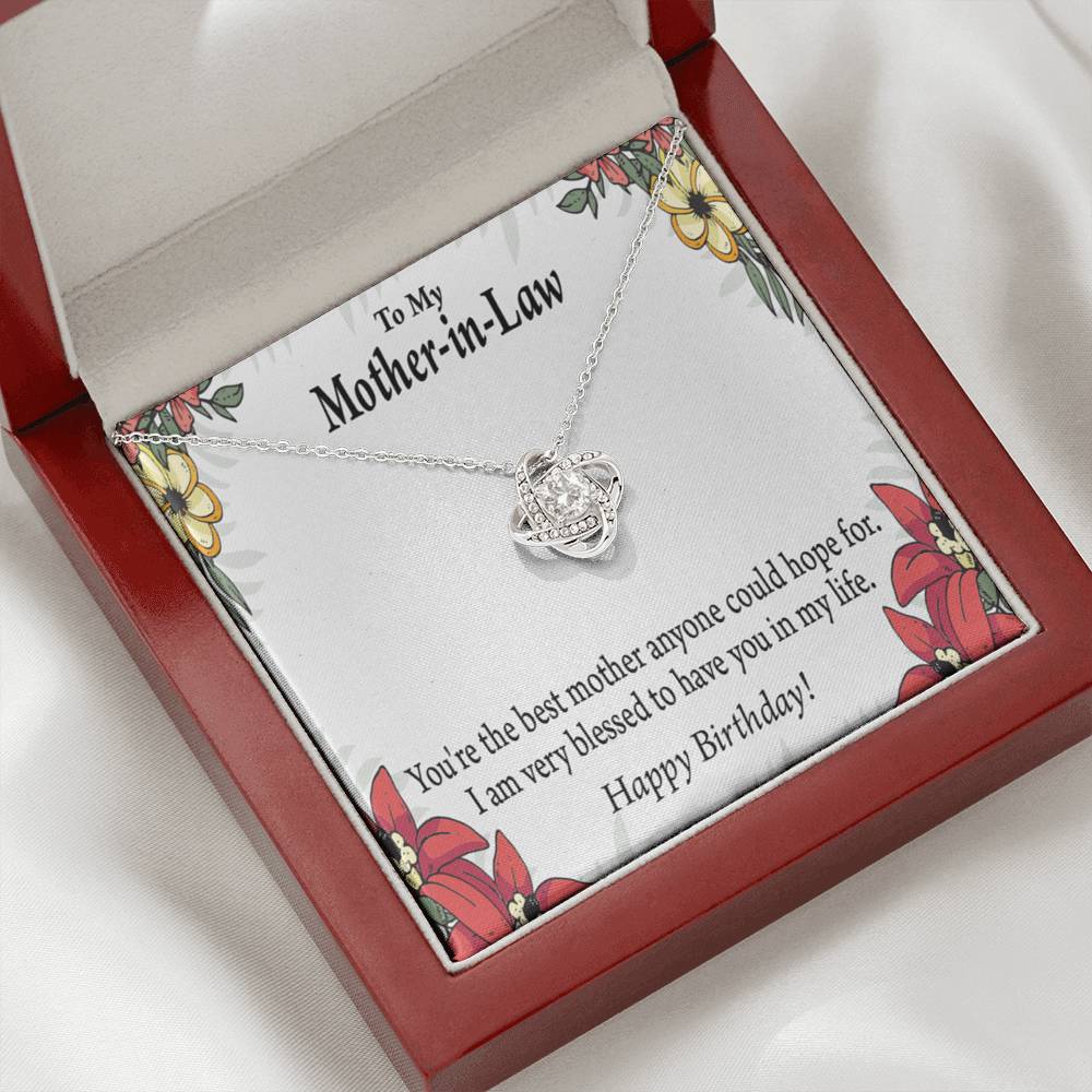 Happy Birthday Mother-In Law Love Knot Message Card From Son Daughter Gift Anniversary Birthday Graduation-Express Your Love Gifts