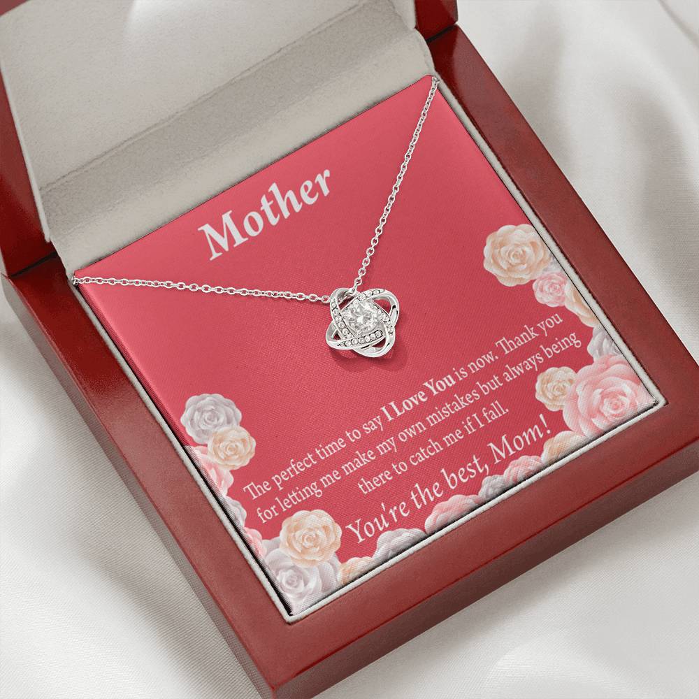 Mother Perfect Time Love Knot Message Card From Son Daughter Gift Anniversary Birthday Graduation Mothers Day-Express Your Love Gifts