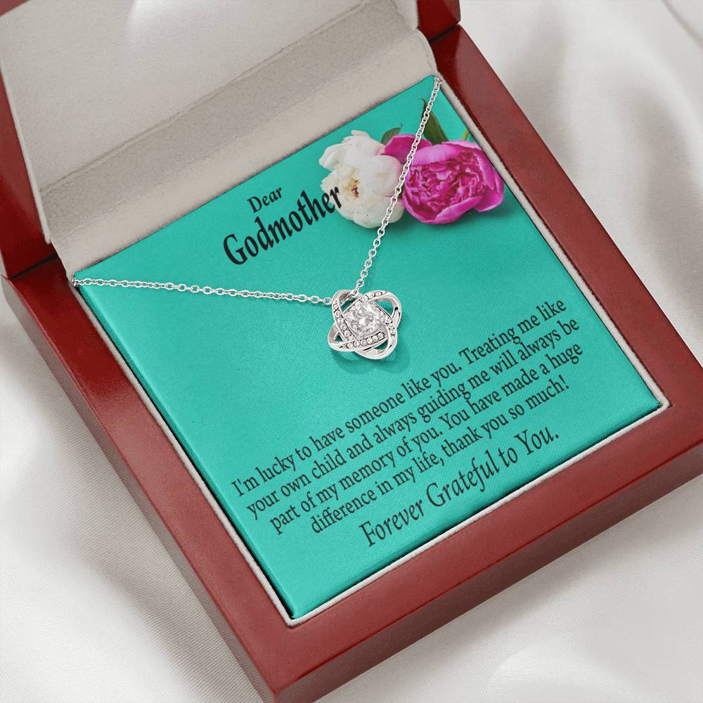Godmother Necklace Not Everyone Has You Love Knot Message Card From Son Daughter Gift Anniversary Birthday Graduation-Express Your Love Gifts
