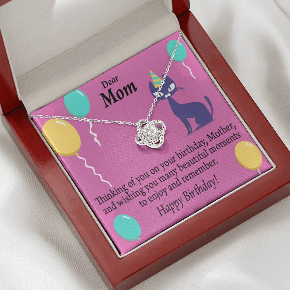 Thinking Of You Love Knot Pendant Message Card-Express Your Love Gifts