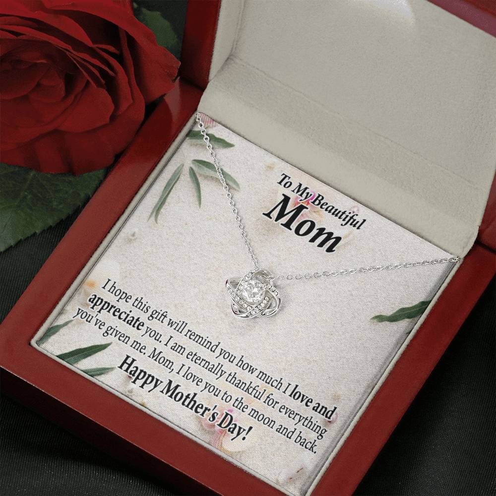 To Mom Mother Bonus Mom Grandmom Showing You How Much I Love You Love Knot Message Card From Son Daughter Gift Anniversary Birthday Graduation Mothers Day-Express Your Love Gifts