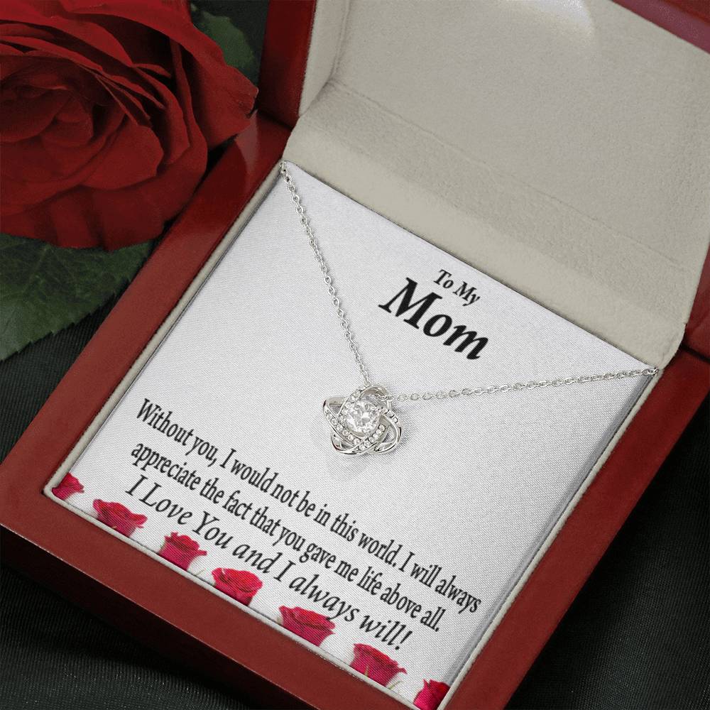 Mom I Appeciate You Love Knot Message Card From Son Daughter Gift Anniversary Birthday Graduation Mothers Day-Express Your Love Gifts