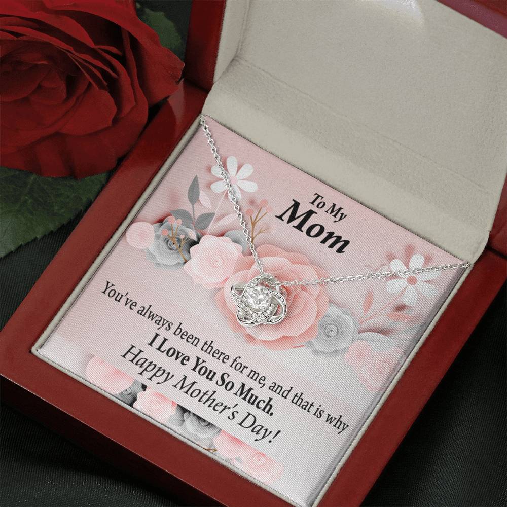 To Mom Always There For Me Mother'S Day Love Knot Message Card From Son Daughter Gift Anniversary Birthday Graduation Mothers Day-Express Your Love Gifts