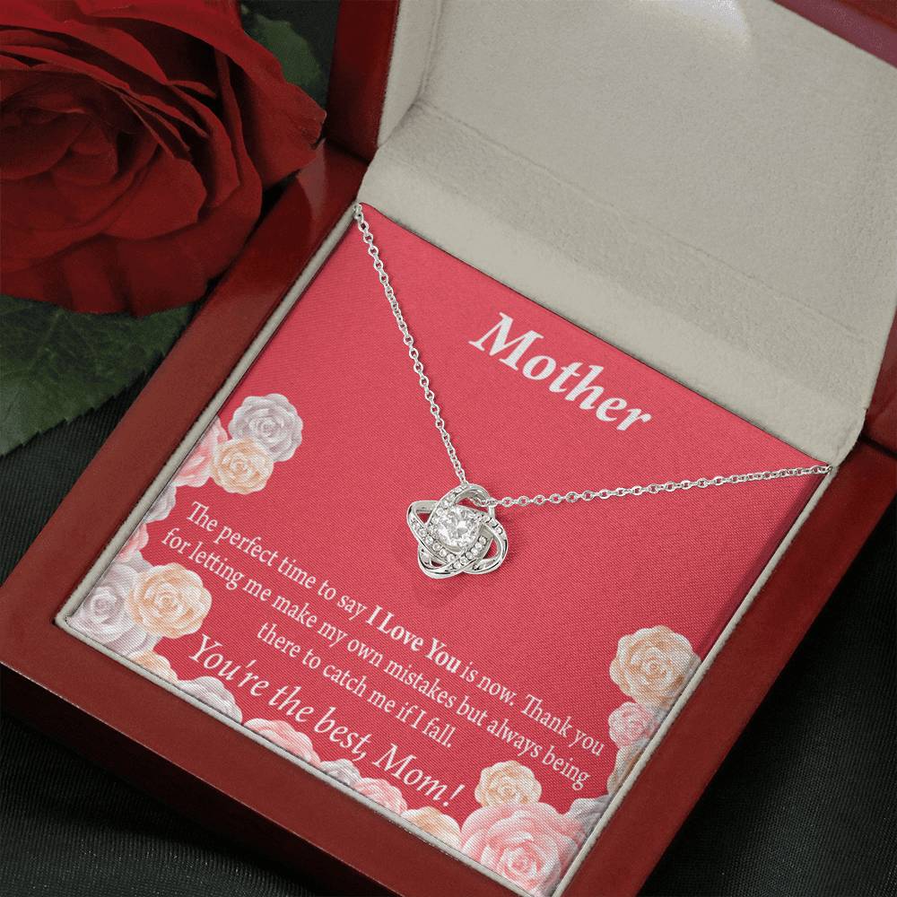 Mother Perfect Time Love Knot Message Card From Son Daughter Gift Anniversary Birthday Graduation Mothers Day-Express Your Love Gifts