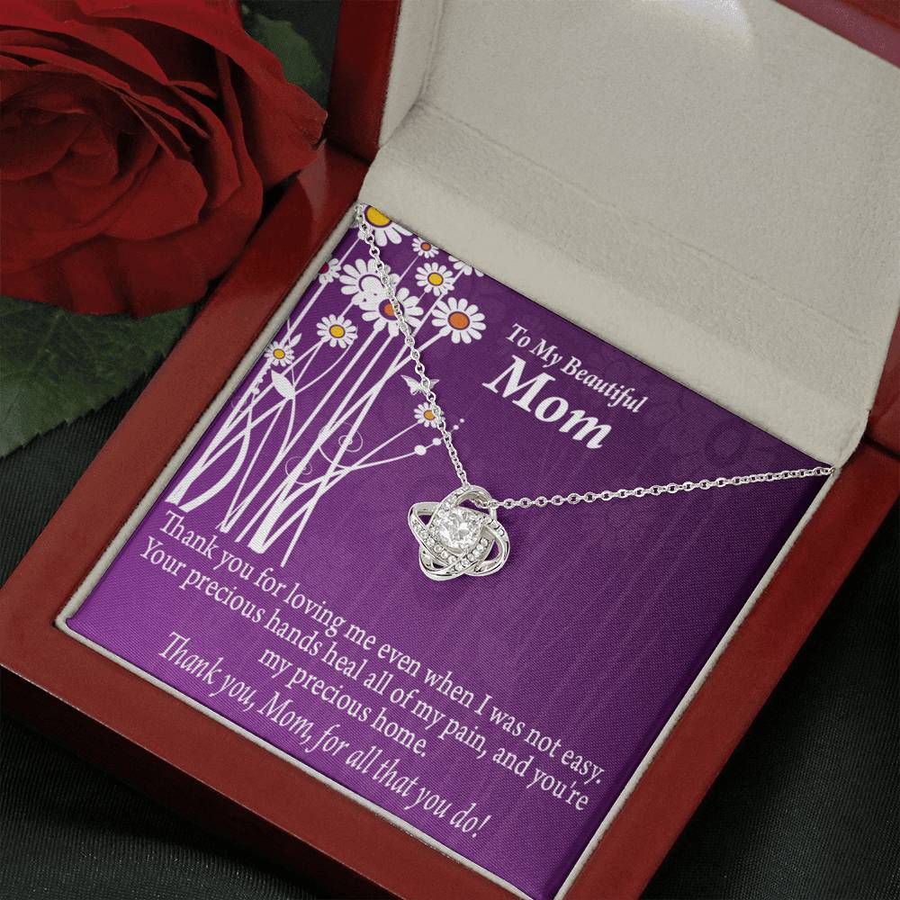 To Mom Thank You Love Knot Message Card From Son Daughter Gift Anniversary Birthday Graduation-Express Your Love Gifts