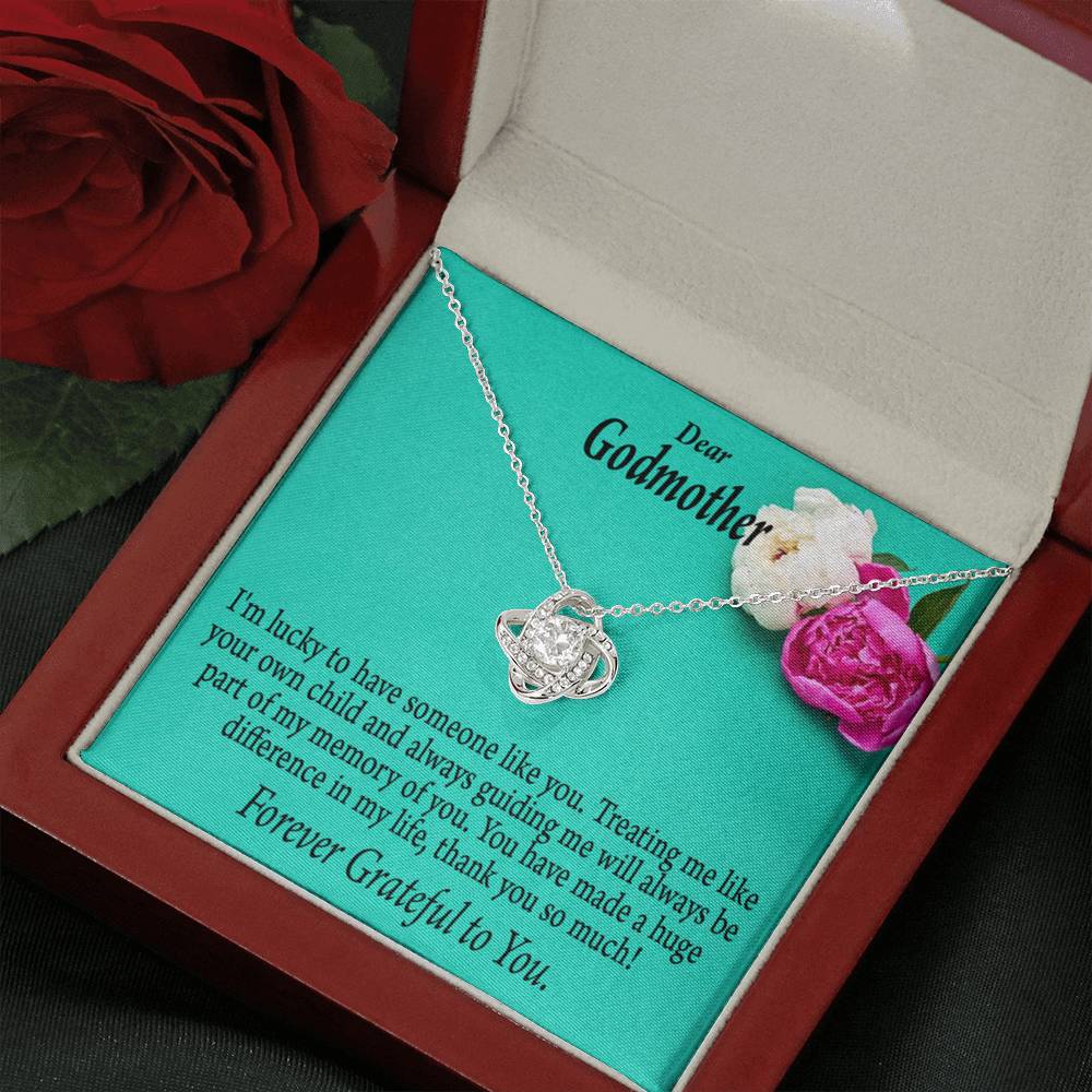 Godmother Necklace Not Everyone Has You Love Knot Message Card From Son Daughter Gift Anniversary Birthday Graduation-Express Your Love Gifts