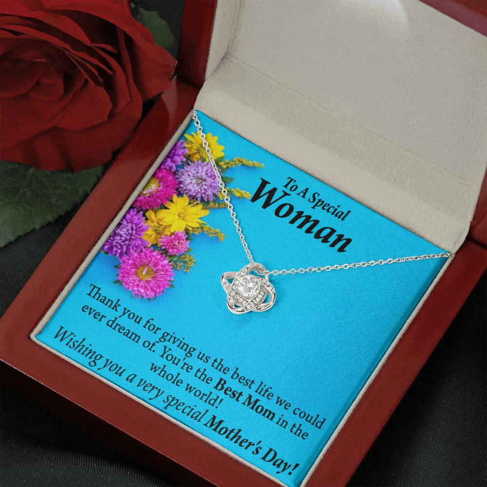 Happy Mothers Day To Best Love Knot Message Card From Son Daughter Gift Anniversary Birthday Graduation Mothers Day-Express Your Love Gifts