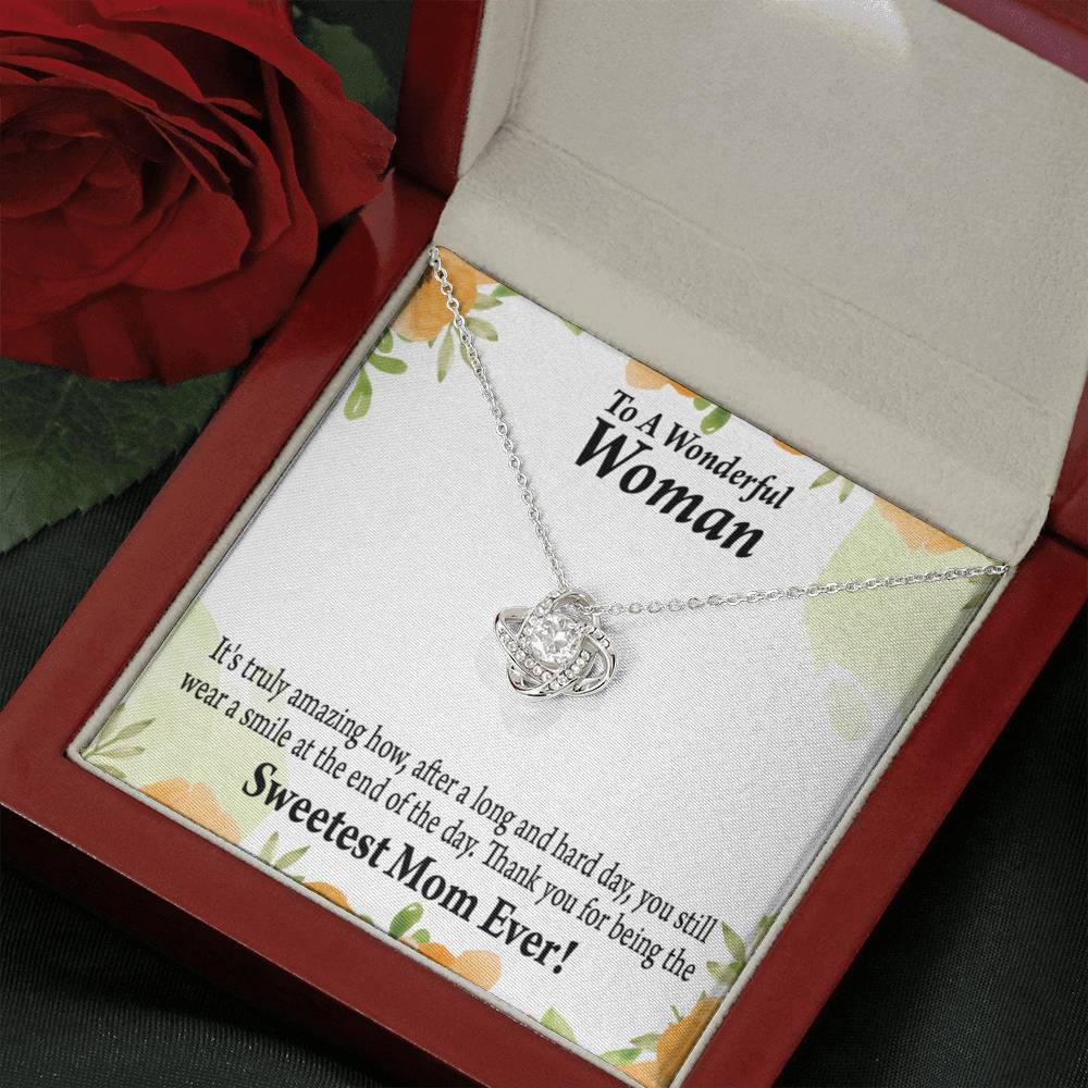 To Mom Mother Bonus Mom Grandmom It'S Truly Amazing Love Knot Message Card From Son Daughter Gift Anniversary Birthday Graduation Mothers Day-Express Your Love Gifts