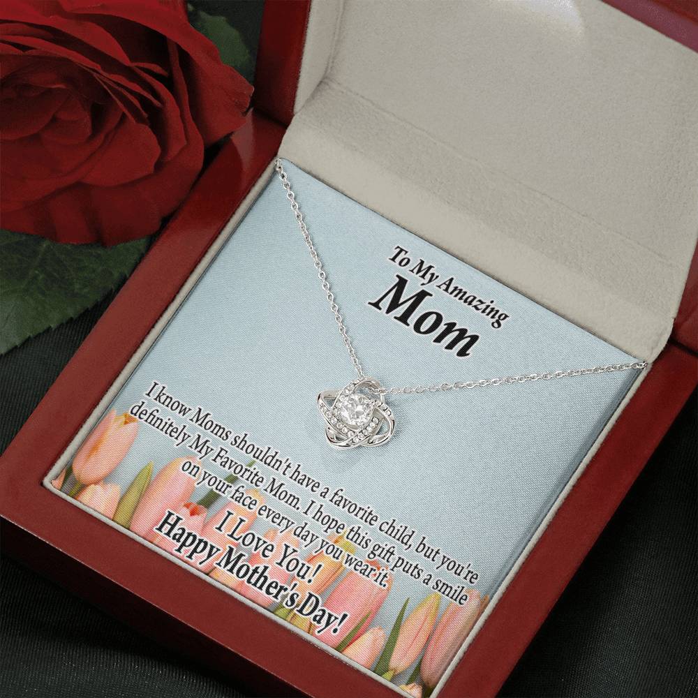 To Mom My Favorite Love Knot Message Card From Son Daughter Gift Anniversary Birthday Graduation Mothers Day-Express Your Love Gifts