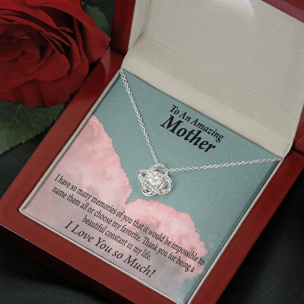 To Mom Constant In My Life Love Knot Message Card From Son Daughter Gift Anniversary Birthday Graduation-Express Your Love Gifts