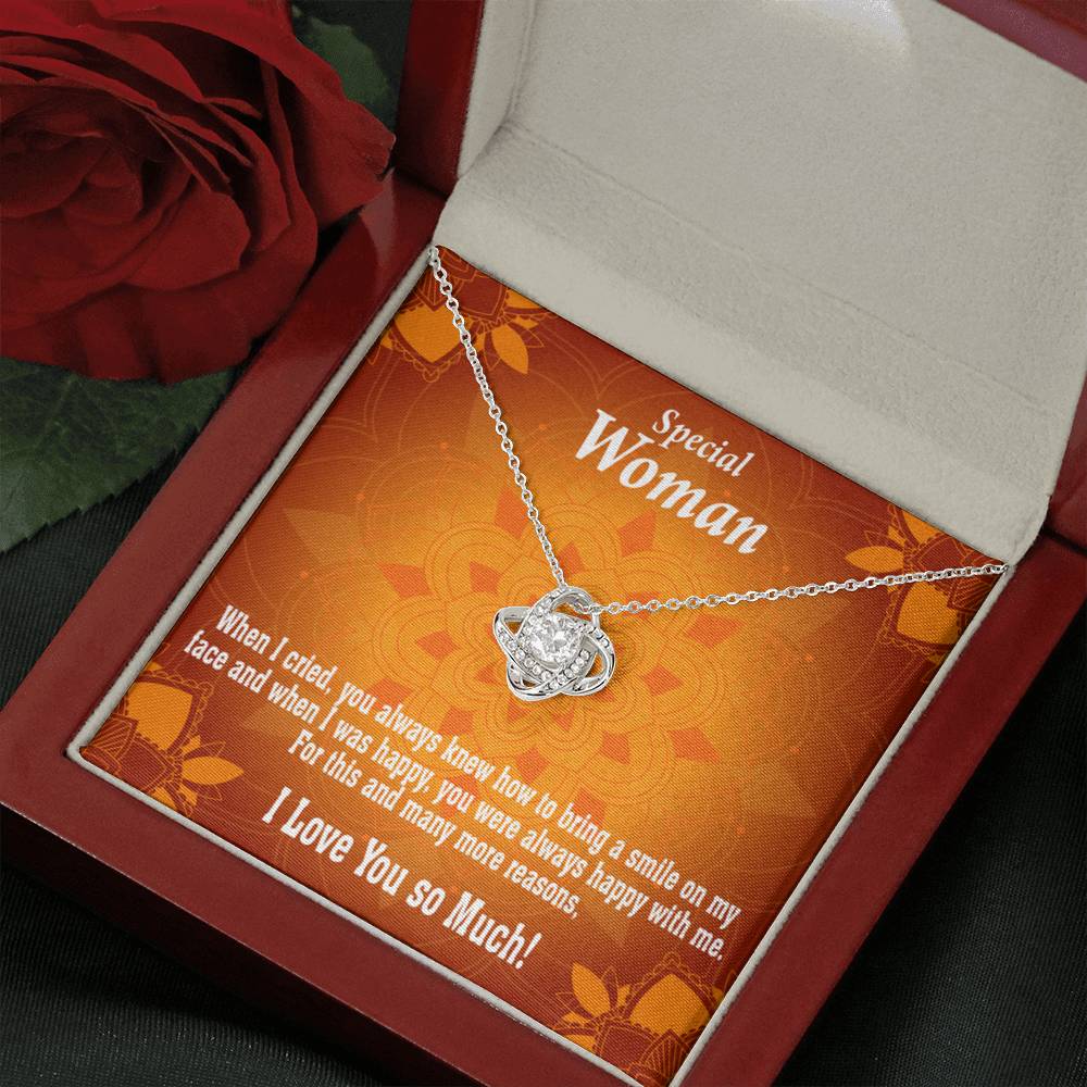 To Mom Always Happy Love Knot Message Card From Son Daughter Gift Anniversary Birthday Graduation Mothers Day-Express Your Love Gifts