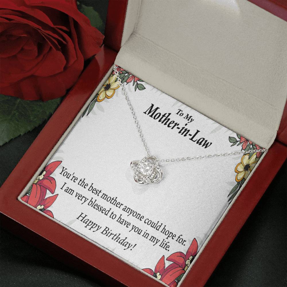 Happy Birthday Mother-In Law Love Knot Message Card From Son Daughter Gift Anniversary Birthday Graduation-Express Your Love Gifts