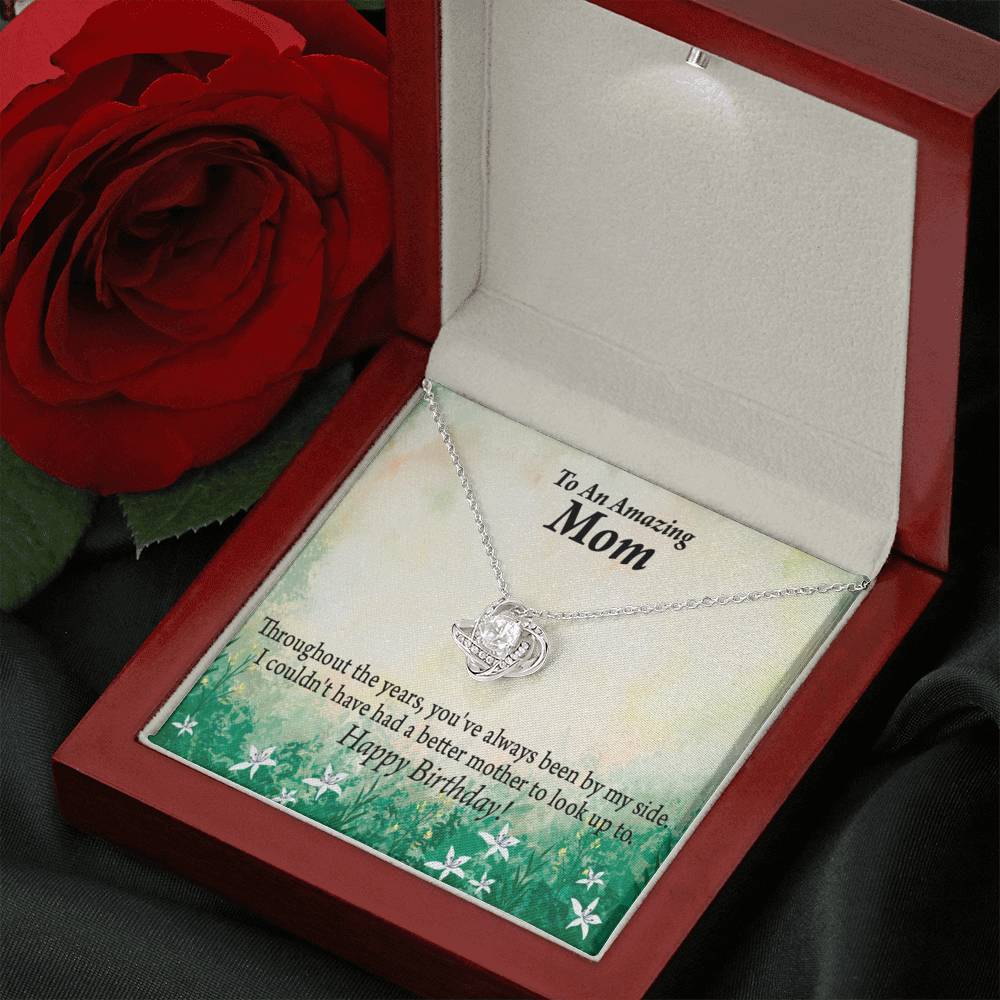 Happy Birthday Mom No One Better Love Knot Message Card From Son Daughter Gift Anniversary Birthday Graduation Mothers Day-Express Your Love Gifts