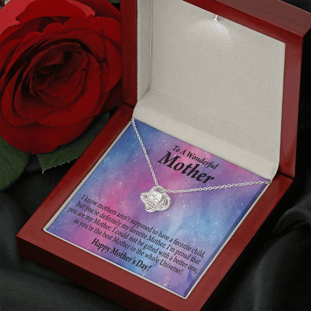 Best Mom In The Universe Happy Mother'S Day! Love Knot Message Card From Son Daughter Gift Anniversary Birthday Graduation Mothers Day-Express Your Love Gifts