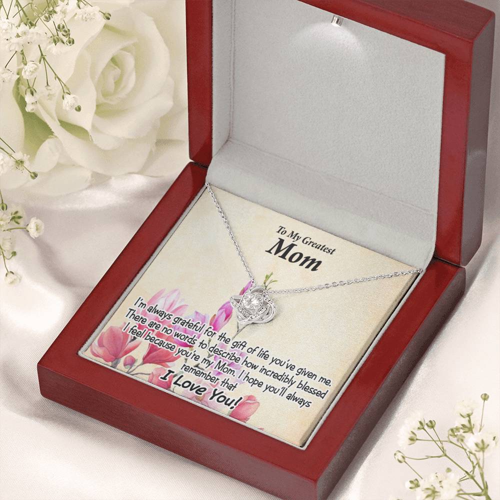 To Mom Incredibly Blessed Love Knot Message Card From Son Daughter Gift Anniversary Birthday Graduation Mothers Day-Express Your Love Gifts