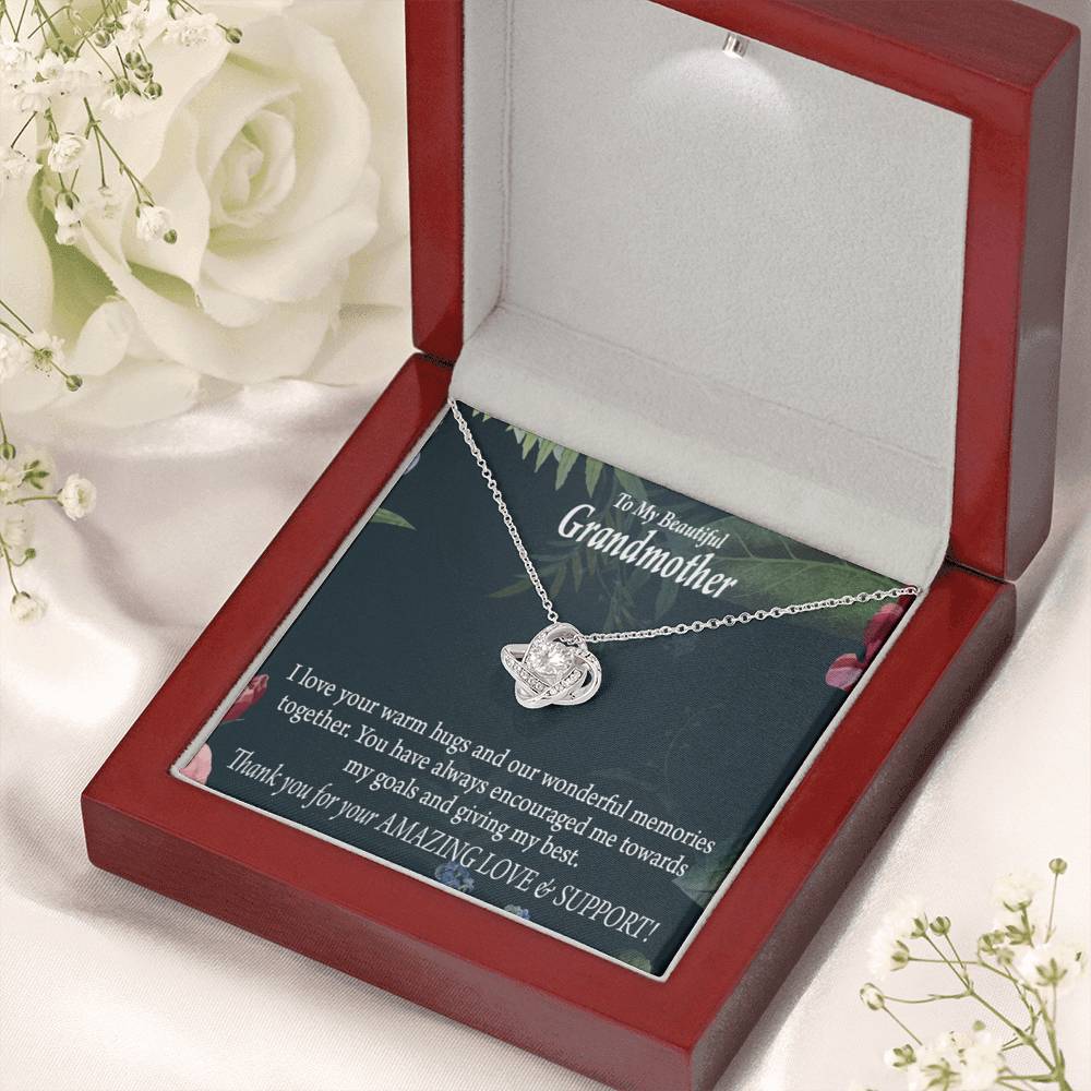 Grandmother Necklace Mothers Day From Grandson Love Knot Message Card-Express Your Love Gifts
